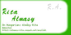 rita almasy business card